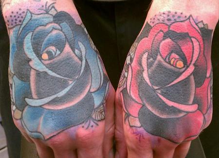 Tattoos - Hand Roses - 65370